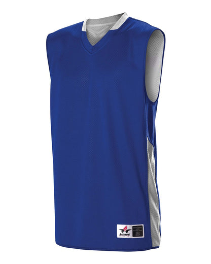 Alleson Athletic Youth Single Ply Reversible Jersey 589RSPY #color_Royal/ White