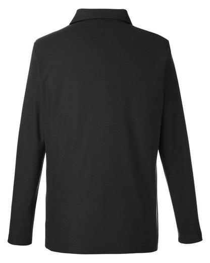 CORE365 Men's Fusion ChromaSoft™ Long Sleeve Pique Polo CE112L #color_Black