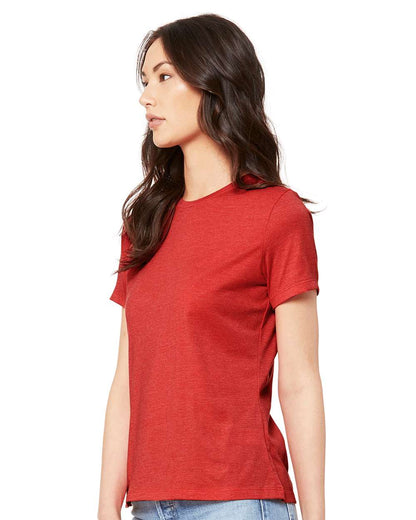 BELLA + CANVAS Women’s Relaxed Fit Heather CVC Tee 6400CVC #colormdl_Heather Red