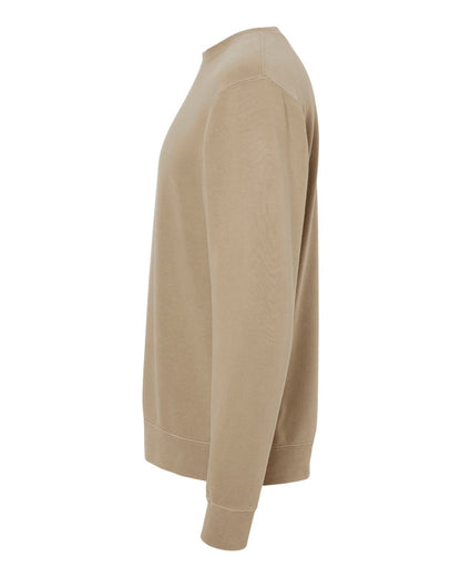 Independent Trading Co. Unisex Midweight Pigment-Dyed Crewneck Sweatshirt PRM3500 #color_Pigment Sandstone