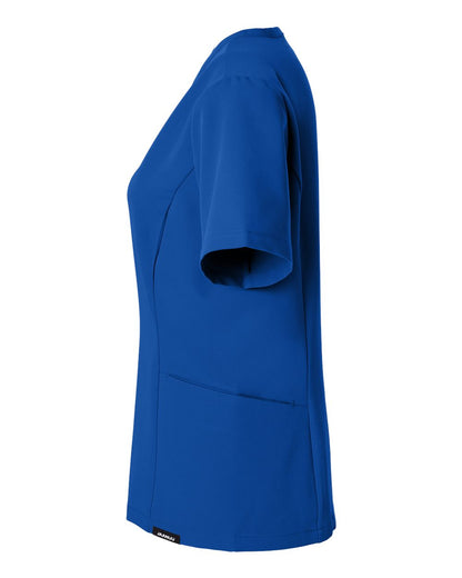 Jaanuu Women's Calix Fit & Flare Scrub V-Neck Top W10003 #color_Royal Blue