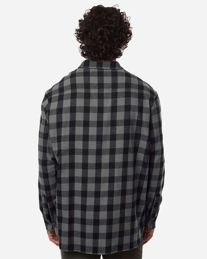 Boxercraft Men's Flannel Button Down Shirt BU7401 #colormdl_Charcoal/ Black Buffalo