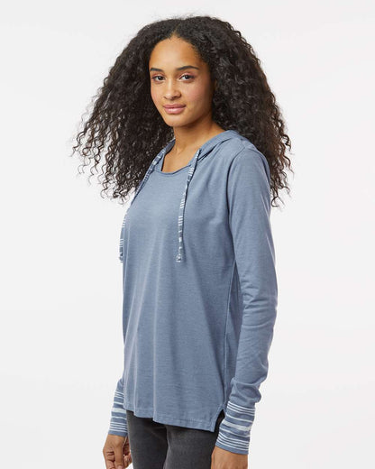 MV Sport Women's Heathered Jersey Hooded Tunic W19439 #colormdl_Stonewash