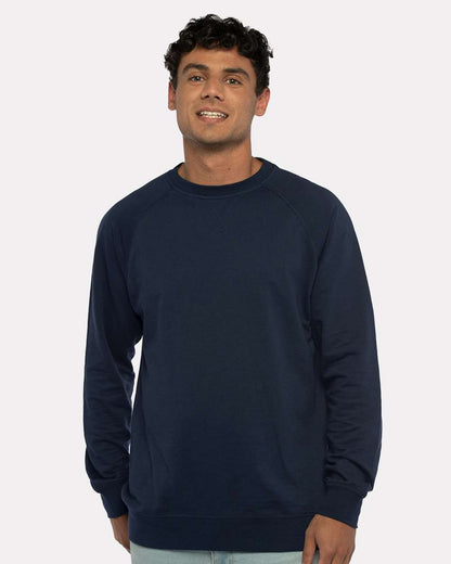 Next Level Laguna Raglan Crewneck Sweatshirt 9000 #colormdl_Midnight Navy