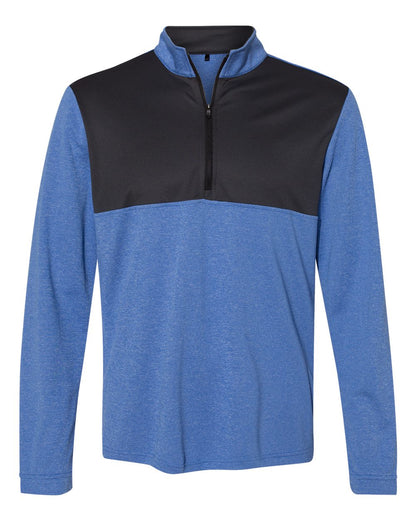 Adidas Lightweight Quarter-Zip Pullover A280 #color_Collegiate Royal Heather/ Carbon