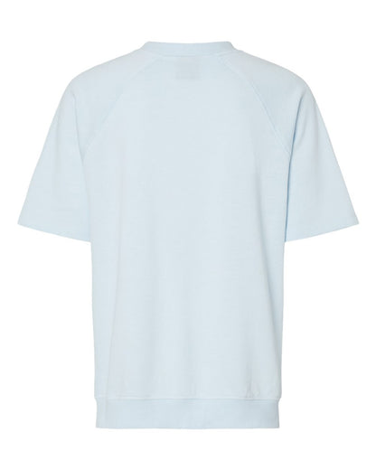 MV Sport Women's French Terry Short Sleeve Crewneck Sweatshirt W23711 #color_Arctic Blue