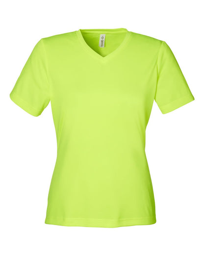 Team 365 Women's Zone Performance Mesh T-Shirt TT15W #color_Safety Yellow