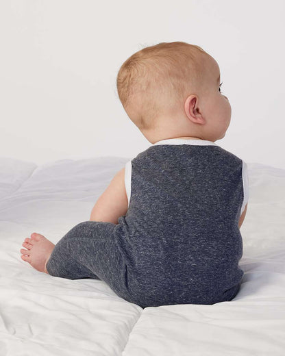 Rabbit Skins Infant Harborside Mélange Tank Romper 4492 #colormdl_Navy Melange