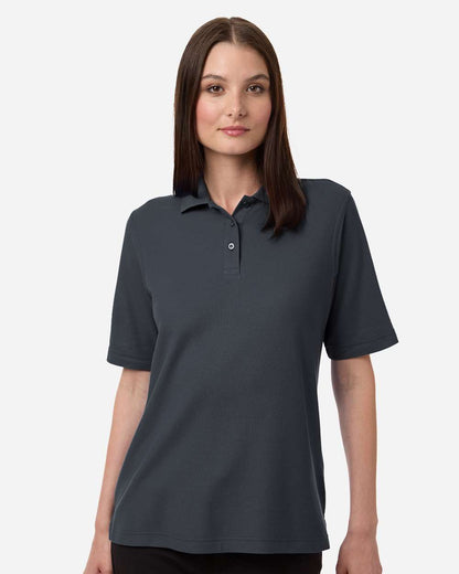Harriton Women's Maverick CVC Pique Polo M105W #colormdl_Dark Charcoal