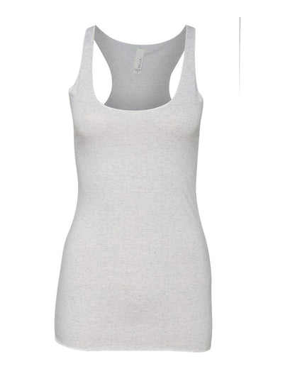 BELLA + CANVAS Women's Triblend Racerback Tank 8430 #color_White Fleck Triblend