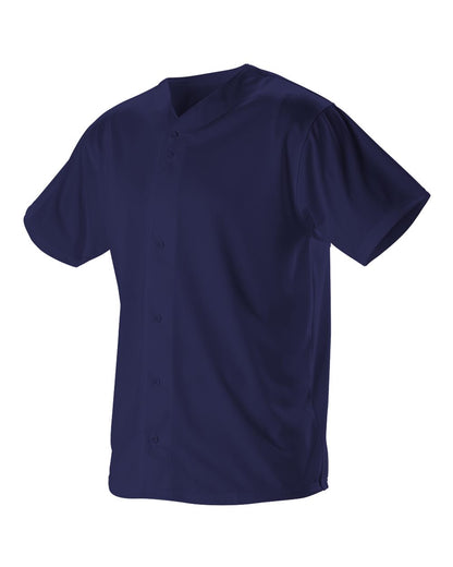 Alleson Athletic Full Button Lightweight Baseball Jersey 52MBFJ #color_Navy