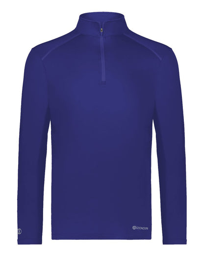 Holloway Men's CoolCore® Quarter-Zip Pullover 222140 #color_Purple