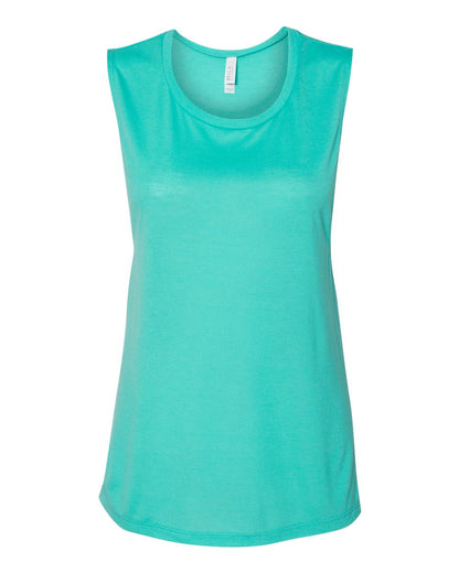 BELLA + CANVAS Women's Flowy Scoop Muscle Tank 8803 #color_Teal