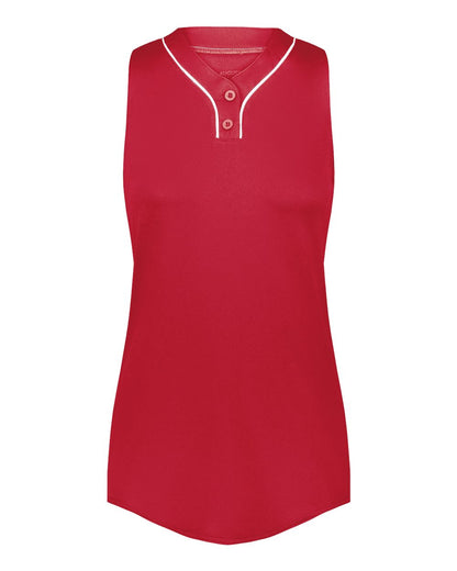 Augusta Sportswear Girls' Cutter Jersey 6914 #color_Scarlet/ White