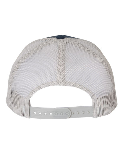 YP Classics Retro Trucker Cap 6606 #color_Navy/ Silver