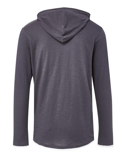 MV Sport Unisex Miles Slub Hooded Long Sleeve T-Shirt 24401 #color_Iron Grey