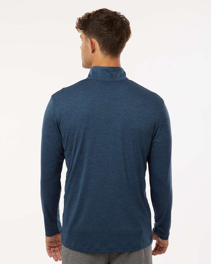 AllPro Men's Pro-Lock Performance Mélange Quarter-Zip Pullover 4HM700 #colormdl_Navy Melange