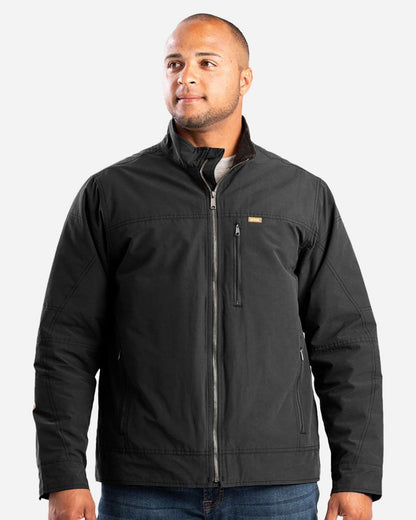 Berne Apparel Men's Highland Quilt-Lined Micro-Duck Jacket J387 #colormdl_Black