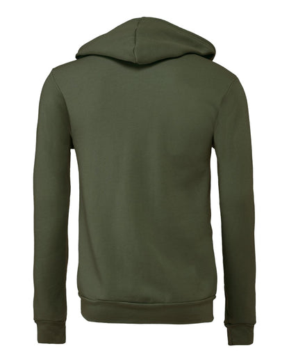 BELLA + CANVAS Sponge Fleece Full-Zip Hoodie 3739 #color_Military Green