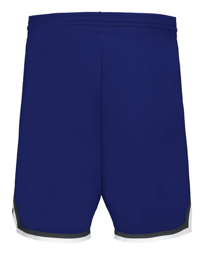 Alleson Athletic Men's Retro Basketball Shorts A52000 #color_Navy/ Graphite/ White