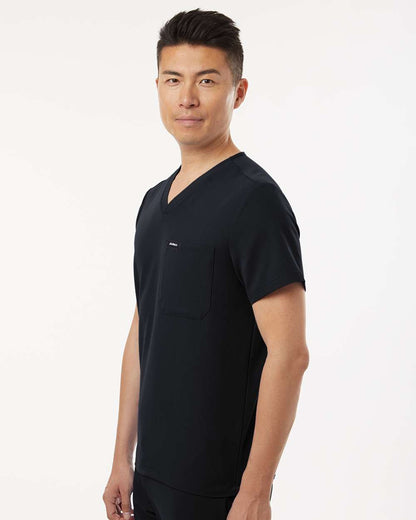 Jaanuu Men's Holmes Everyday 1-Pocket Scrub V-Neck Top M10001 #colormdl_Black