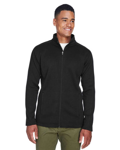 Devon & Jones Men's Bristol Full-Zip Sweater Fleece Jacket DG793 #colormdl_Black