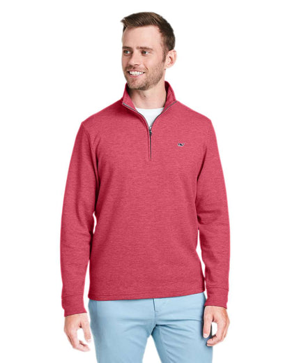 vineyard vines Men's Saltwater Quarter-Zip Pullover K002708 #colormdl_Lobster Reef