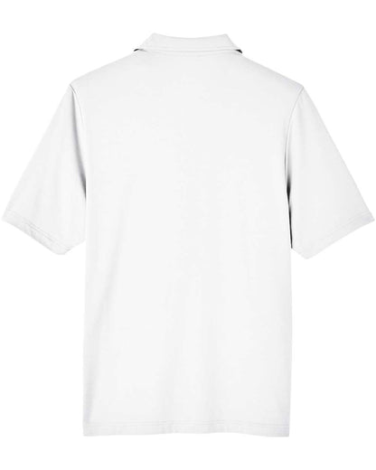 North End Men's JAQ Snap-Up Stretch Performance Polo NE100 #color_White