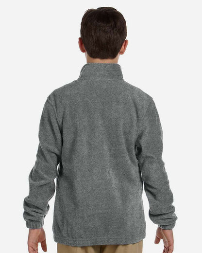 Harriton Youth Full-Zip Fleece M990Y #colormdl_Charcoal