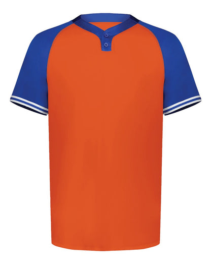 Augusta Sportswear Cutter Henley Jersey 6905 #color_Orange/ Royal