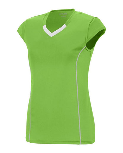 Augusta Sportswear Girls' Blash Jersey 1219 #color_Lime/ White