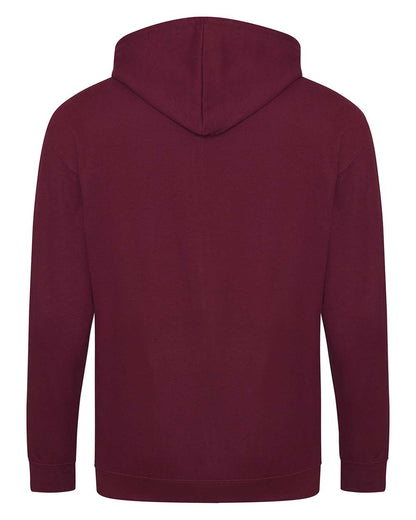 AWDis Unisex Midweight College Full-Zip Hooded Sweatshirt JHA050 #color_Burgundy