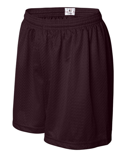 Badger Women's Pro Mesh 5" Shorts with Solid Liner 7216 #color_Maroon