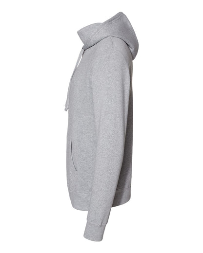 J. America Men's Gaiter Fleece Hooded Sweatshirt 8879 #color_Grey Heather