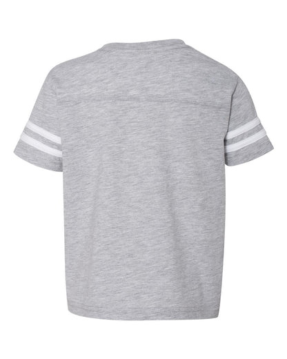 Rabbit Skins Toddler Football Fine Jersey Tee 3037 #color_Vintage Heather/ White