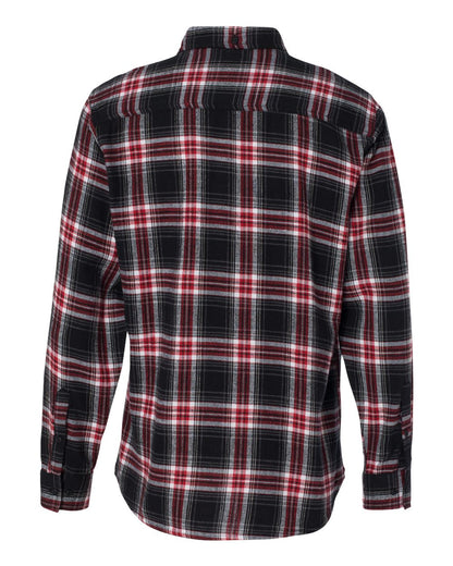 Burnside Yarn-Dyed Long Sleeve Flannel Shirt 8210 #color_Red