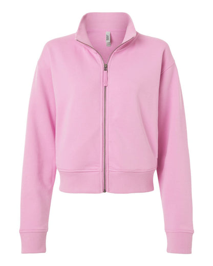 American Apparel Women's French Terry Full-Zip Jacket FTJ00 #color_Powder Pink