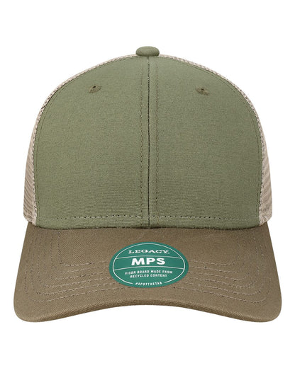 LEGACY Mid-Pro Snapback Trucker Cap MPS #color_Olive/ Dark Olive/ Dark Khaki