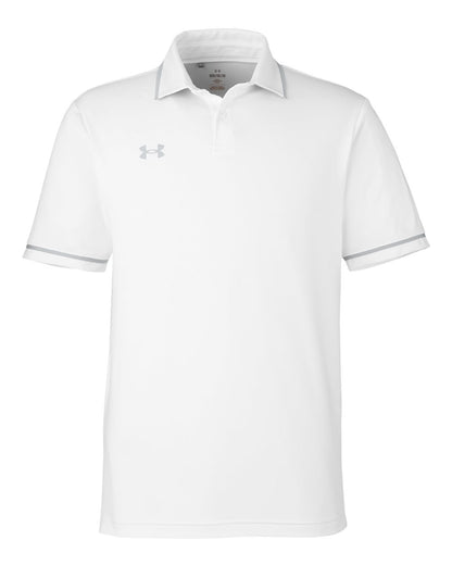 Under Armour Men's Tipped Teams Performance Polo 1376904 #color_White/ Mod Grey