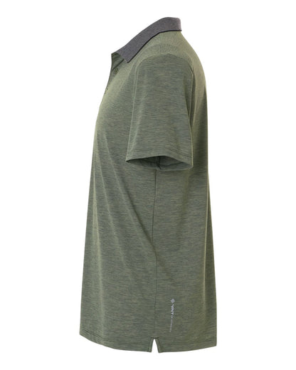 ANETIK Men's Transit Tech Polo MPTNTS0 #color_Dark Olive Heathered