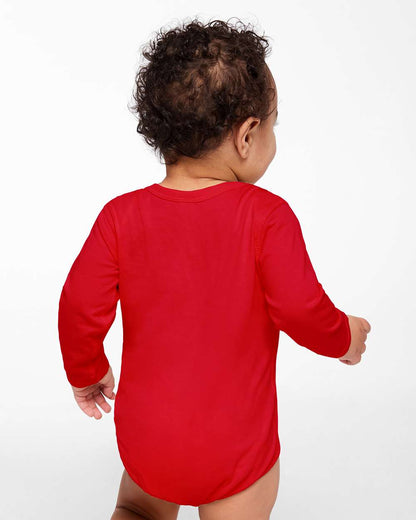 Rabbit Skins Infant Fine Jersey Long Sleeve Bodysuit 4421 #colormdl_Red