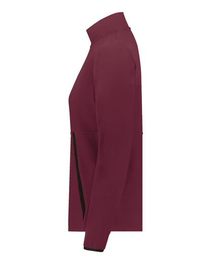 Augusta Sportswear Eco Revive™ Women's Polar Fleece Quarter-Zip Pullover 6857 #color_Maroon