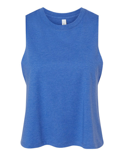 BELLA + CANVAS Women's Racerback Crop Tank 6682 #color_Heather True Royal