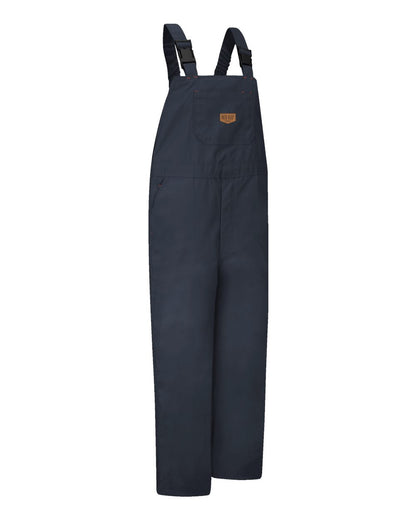 Red Kap Men's Insulated Blended Duck Bib Overall BD30 #color_Navy Duck