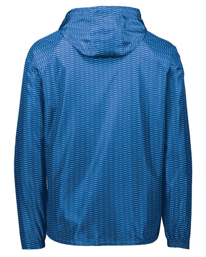 Holloway Men's Range Hooded Packable Quarter-Zip Jacket 229554 #color_Royal