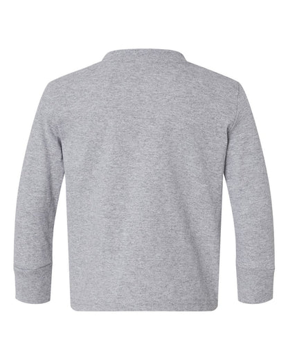 Rabbit Skins Toddler Cotton Jersey Long Sleeve Tee 3311 #color_Heather