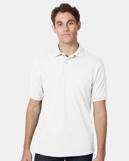 Hanes Men's EcoSmart® Jersey Polo 054X #colormdl_White