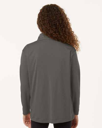 AllPro Youth Pro-Lock Performance Quarter-Zip Pullover 41870Y #colormdl_Charcoal