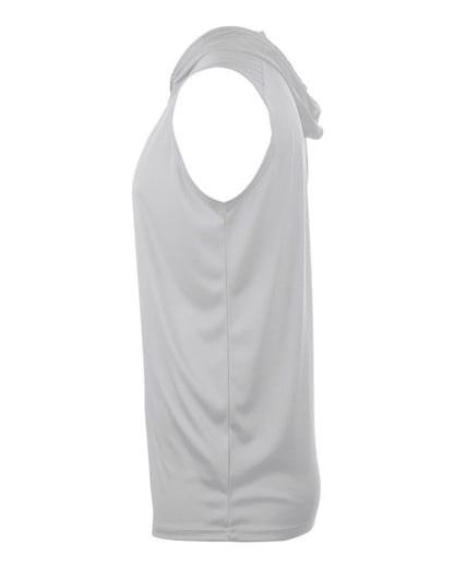 Badger Men's B-Core Sleeveless Hooded T-Shirt 4108 #color_Silver