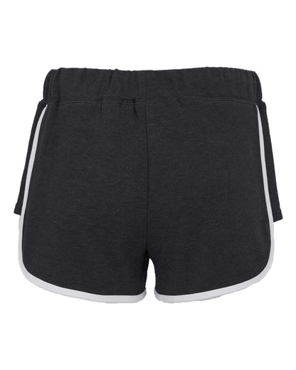 Boxercraft Women's French Terry Shorts BW6402 #color_Charcoal Heather/ White